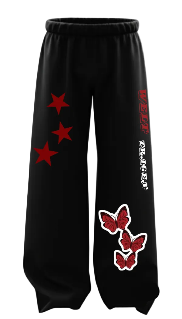 Red Butterfly Joggers