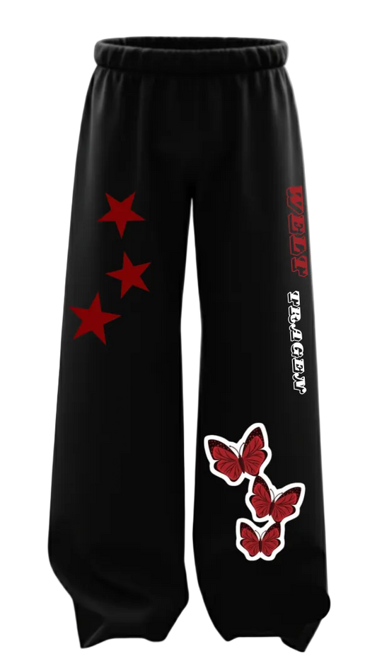 Red Butterfly Joggers