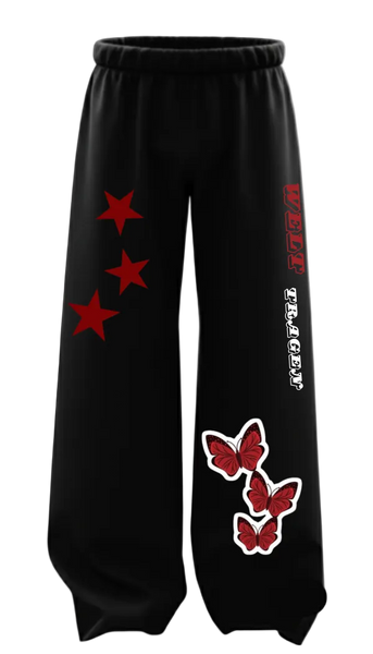 Red Butterfly Joggers