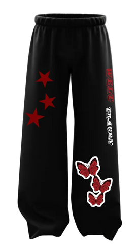 Red Butterfly Joggers