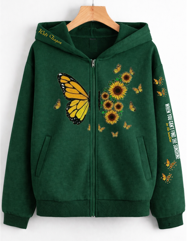 Sunflutter Bloom Zipper Hoodie