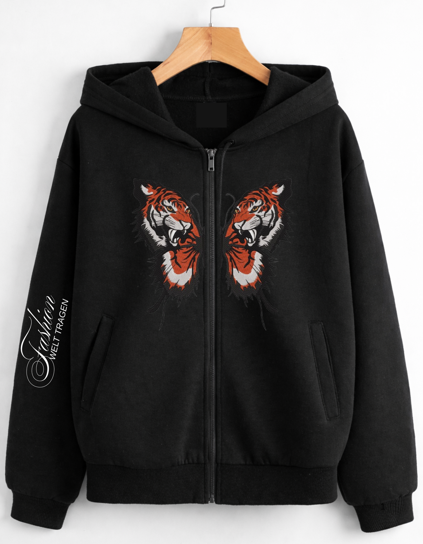 Twin Fury Tiger Zipper Hoodie